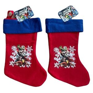 Pair of  Marvel Avengers Christmas Hanging Stockings NWT